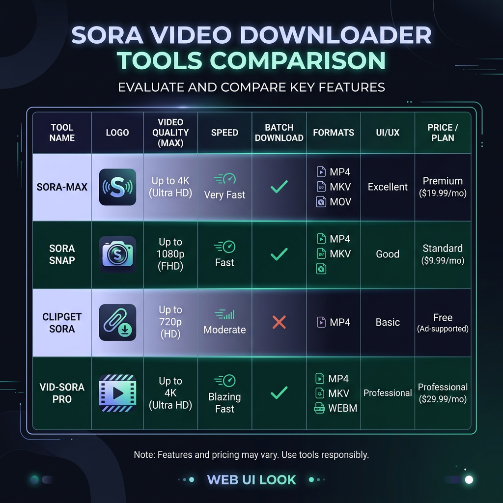 Best Sora video downloader tools comparison 2025